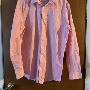 Calvin Klein Men's Casual Pink Button-Down Shirt